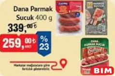 DANA PARMAK SUCUK 400 G fiyat ve kampanya bilgisi